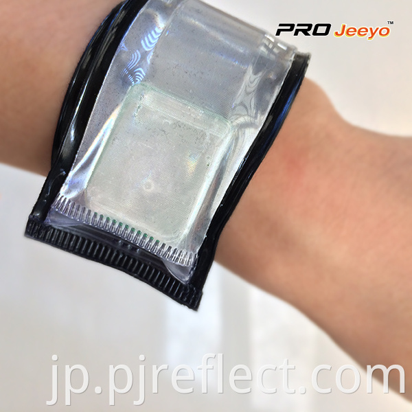 Wb Mid003 Fluorescence Grey Pvc Safety Hi Vis Wristband